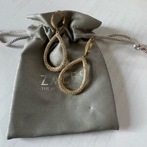 Zales Gold and Silver Teardrop Earrings